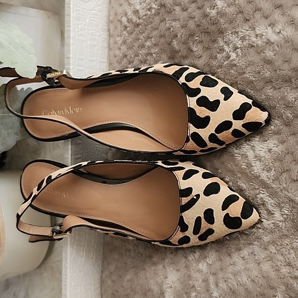 Calvin Klein Shoes - Calvin Klein Cheetah Print Heels Size 5.5